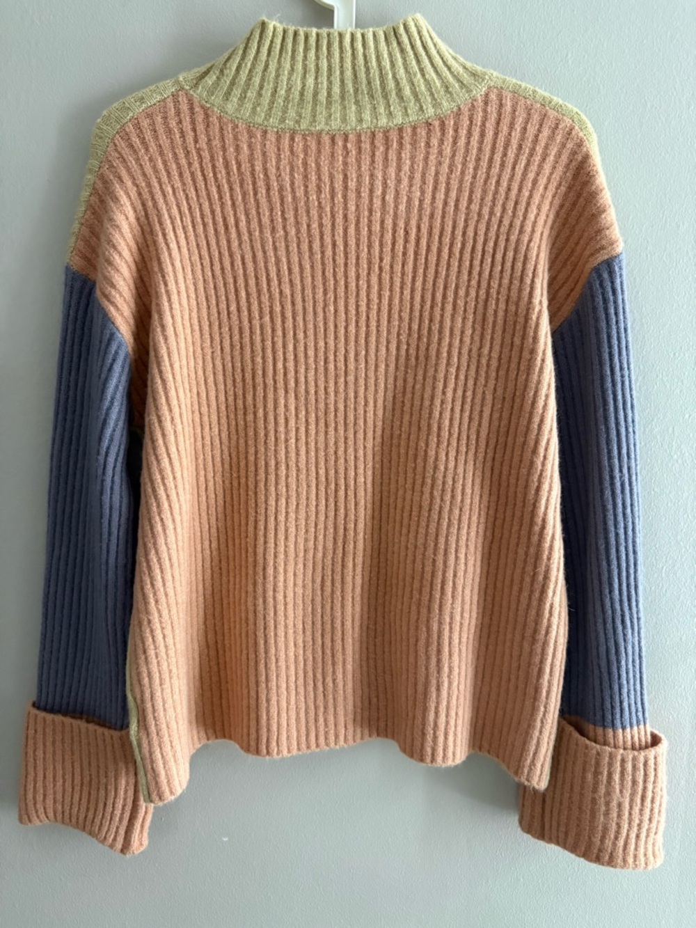 Paper Crane - Colorblock Ribbed Mock Neck Sweater - Picture 3 of 3